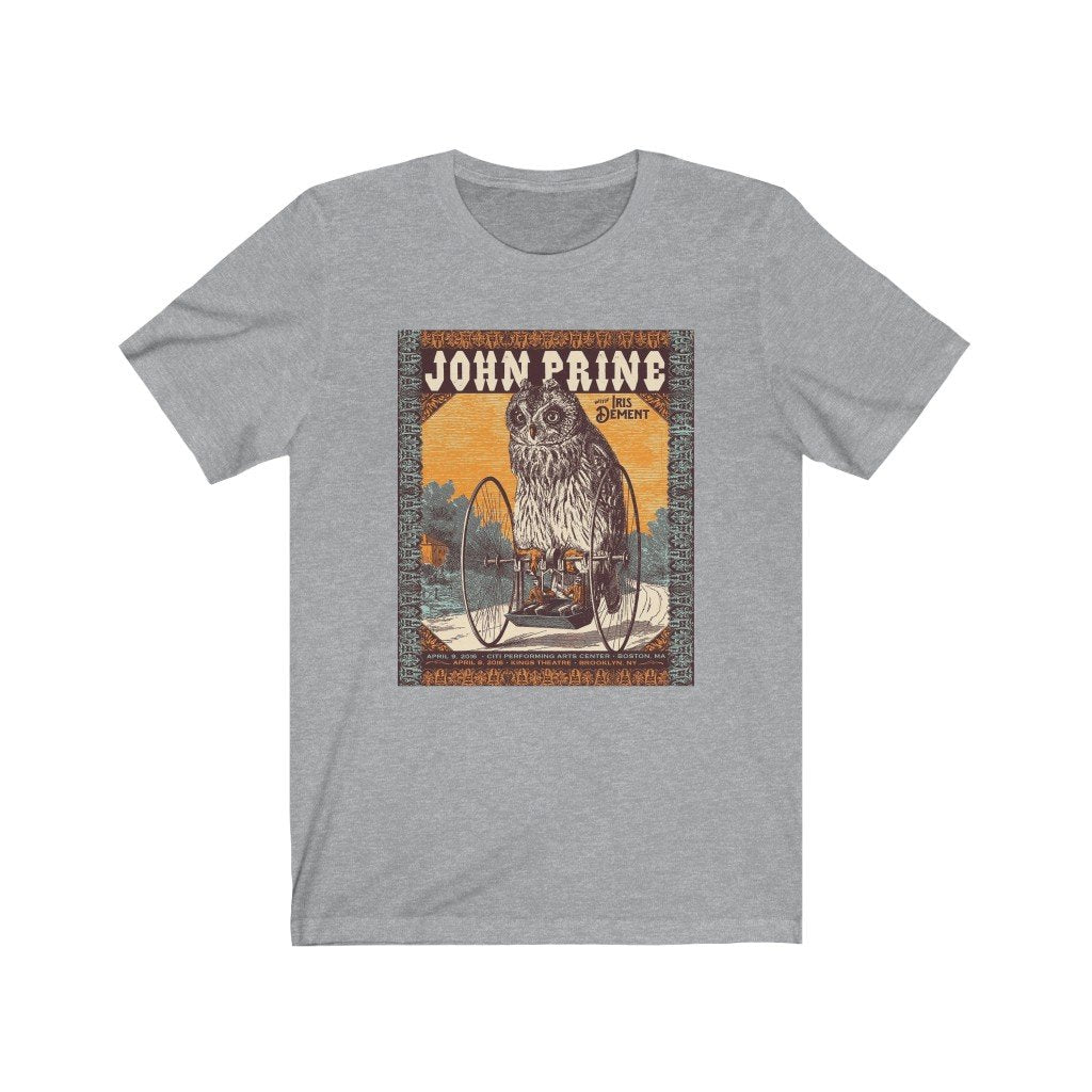 John Prine Unisex Bella+Canvas T-Shirt - Owl Print