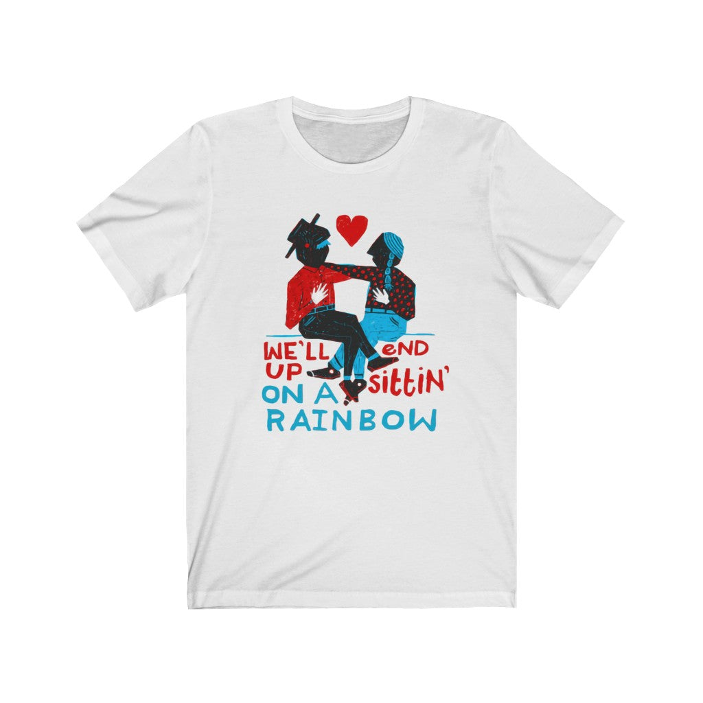 John Prine Unisex Bella+Canvas Shirt - Sittin' On A Rainbow