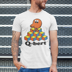 Q*Bert Unisex Bella+Canvas Shirt - 80's Video Game Q Bert