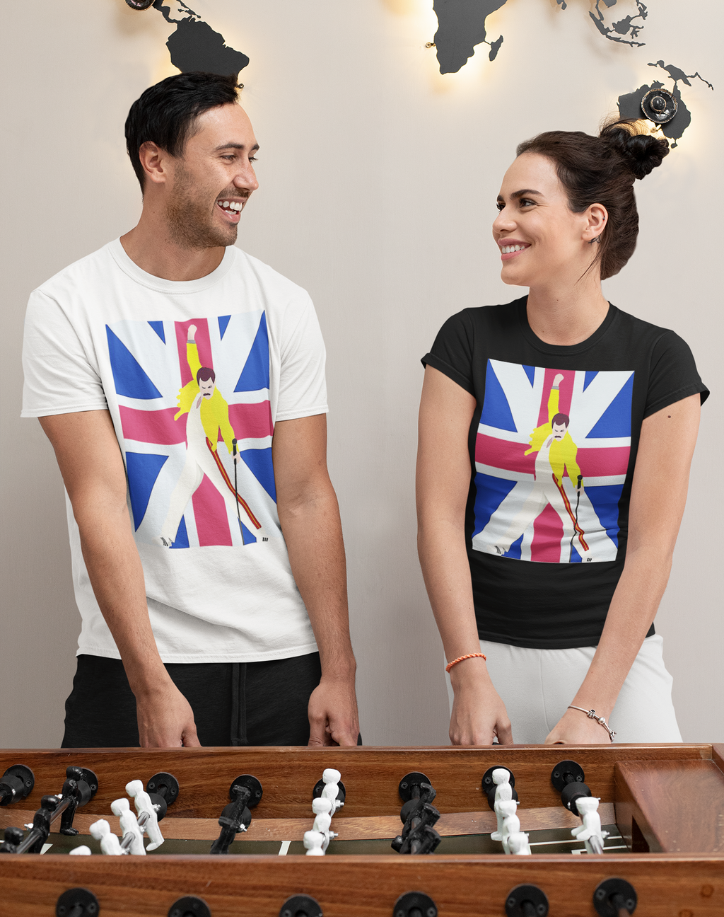 Freddie Mercury Unisex Bella+Canvas Short - UK Flag Queen